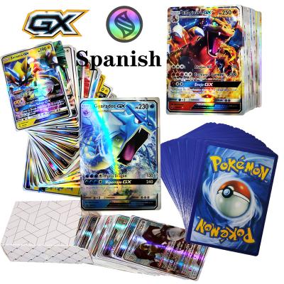 China Vmax GX Tag Team Energy Trading Card Game Board Game Paper Double Cards French Spanish English Version Mega Holographic Copper Kids Gift for sale