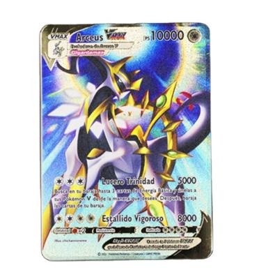 China Metal Cards 10000 Point Arceus Charizard Blastoise Venusaur Gold Pokemon Metal Cards 1st New First Edition Trading Card Game for sale