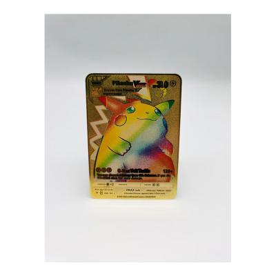 China Metal Card Pokemon Yu God Gi God Stainless Steel Anime Golden Charizard Collectible Toys Egyptian Metal Cards Oh For Kids Christmas Gift for sale