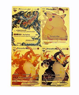 China French Rare Gift Certificate/Game/Trainer Card Child Toys Trade/Charizard Pikachu Collectible Battle Card Souvenir/Metal Gold Vmax GX Energy Card pokemon card etc. for sale