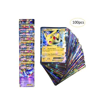 China New elaborate paper custom trading cards printing pokemon holographic cards pack for sale