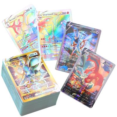 China Oversized Entertaiment Playing Cards Pokemon Vstar Vmax GX Cards In English Letter With Shiny Rainbow Arceus Charizard Kids ASTROS Gift for sale