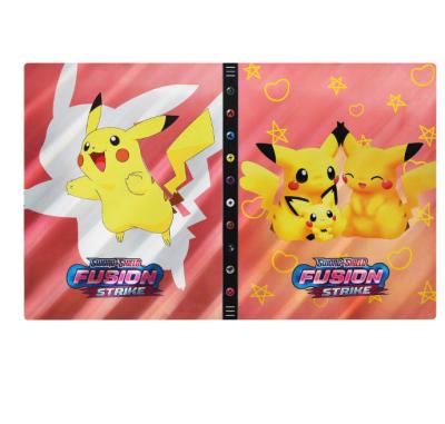 China PVC Laser Album Book Anime 9 Pocket 432Cards Collection Holder VMAX GX Game Card Binding Folder Top Loaded List PVC Pokemon for sale