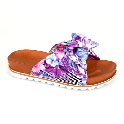 China Fashion Trend Design Summer New Slides Slippers for Silk Outdoor Ladies Insist Women Satin Fashion Slipper Sandals Flat Amazon eBay Custom Beach Silk for sale