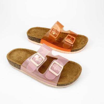 China Lit Slippers For Women Jelly Shoes Cork Sole Shoes Ladies Flats And Sandals Women Custom Slipper for sale