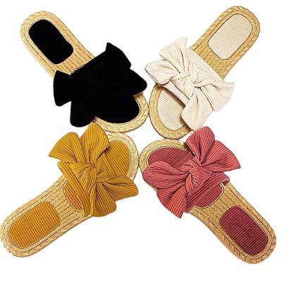 China Cute Bowknot Summer Waterproof Slippers For Women Unique Soft PVC Women's Slippers for sale