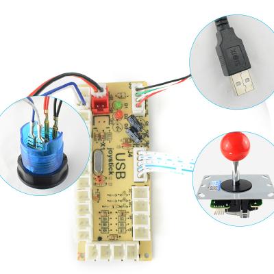 China DIY Arcade Board Zero Delay USB Zero Delay Encoder PC to Joystick Control Panel for MAME 2pin/ Push Buttons for sale