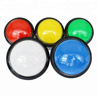 China PC Arcade Game Machine Parts Momentary 60mm Plastic Dome 12V LED Illuminated Arcade Switch Push Button for sale