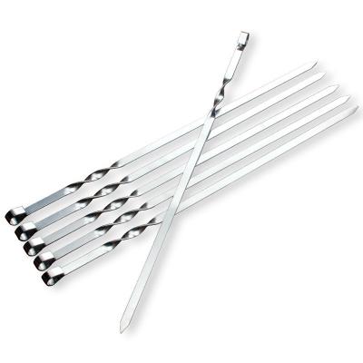 China Easily Cleaned Kebab Skewers Flat Barbecue Skewer 6 Pcs Grilling Sticks Set 15