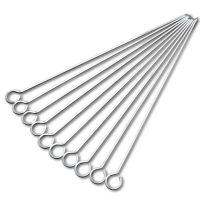 China Easily Cleaned 10 Pcs/Set BBQ Meat String Spits Meat Stainless Steel Roast Stick Chunks For Outdoor BBQ Picnic for sale