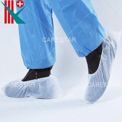 China Lightweight disposable CPE shoe cover, made by machine for sale