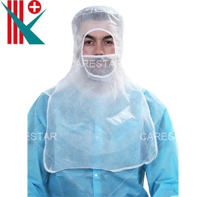 China Character PP Balaclava Hat / Disposable Nonwoven Ninja Hood, With Beard Cover And Cape for sale