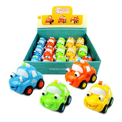 China Friction With Lovely Function Q-CITY New Mini Plastic Cartoon Car Inertia Toys for sale