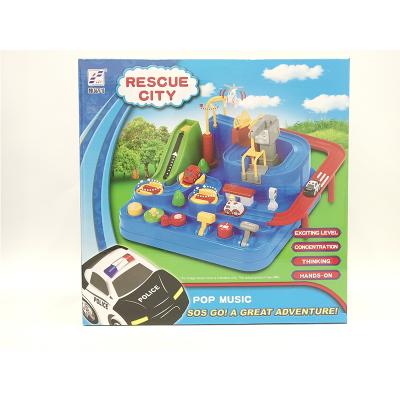 China Interactive Educational Mechanical Game Car Adventure Tracks Plastic Toys Environmental Rescue Material for sale