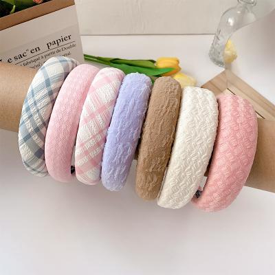 China Wholesale Hot Hair Decoration 2022 Fashion Hair Circle 5 Colors Women Padded Hairband Headband For Girl for sale