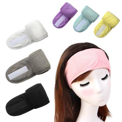 China European and American style customized embroidered logo cabelo skin care beauty spa makeup adjustable facial hair band for sale