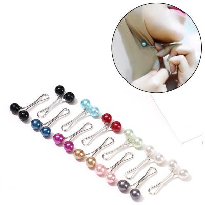 China Women's Fixed Clip Headband Accessories U-needle Pearl Clip Scarf Clip Accessories Headband Eco-Friendly Silk Buckle for sale