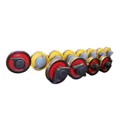 China 42CrMo Overhead Crane Trolley Wheels , Double Flange Cast Steel Railway Wheels for sale