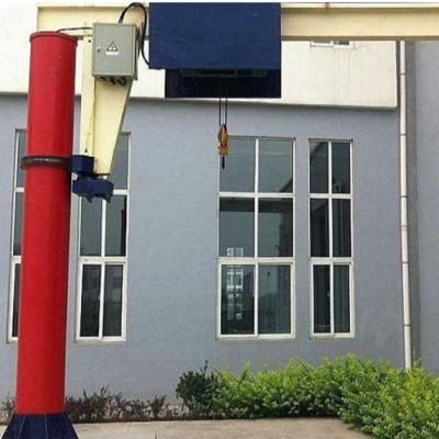 China 2.5 Ton Pillar Mounted Jib Crane Max Height 10m Double Speed Polyurethane Buffer for sale