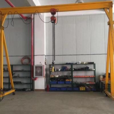 China Mini Indoor 2t Mobile Gantry Crane Power Source 3 Phase 380V 50hz for sale