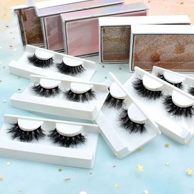 China Custom mink eyelash 8D mink logo lash box 100% real thick Siberian mink eyelashes lashese with case for sale