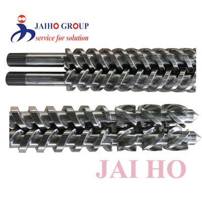 China Bimetal Twin Extruder Weber Extruder Screw Barrel For Pipe/wpc/PVC Profile for sale