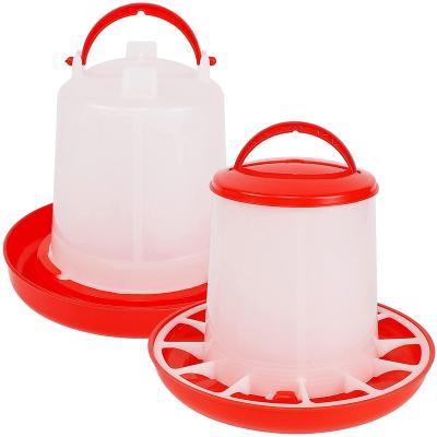 China Poultry Farm Chicken Feeding Chick Feeder 1kg and Waterer 1.5L Kit Hanging Poultry Plastic Containers for Outdoor for sale