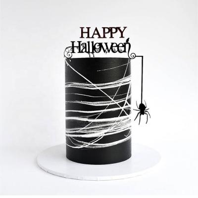 China Acrylic New Arrival Happy Halloween Acrylic Cake Topper For Cake Decorations for sale