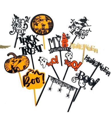 China New Arrival Acrylic Happy Halloween Cake Toppers for sale