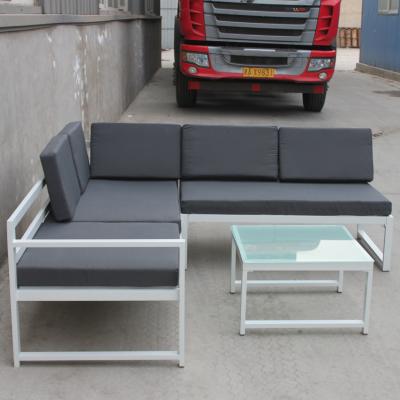 China Durable Aluminum 3PCS Garden Set 2 Chairs And 1 Chest Table Outdoor Furniture for sale