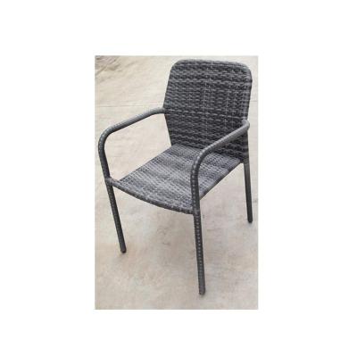 China 2021 low price high quality promotion furniture contemporary modern stackable steel rattan leisure garden chair sets for sale