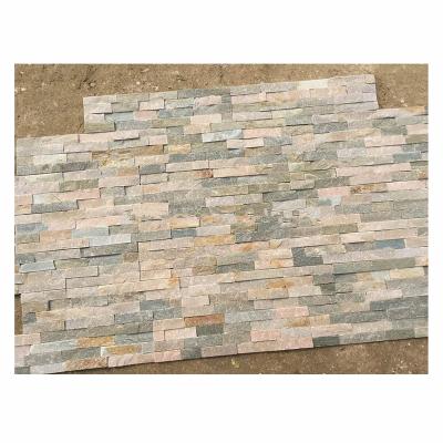 China Contemporary Mixed Slate And Quartzite Stone Cladding Exterior Decorative Culture Stone Wall Panel for sale