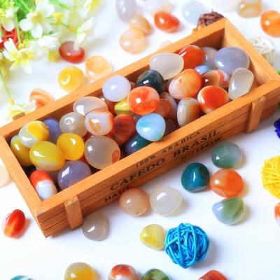 China Beautiful Modern Colorful Multicolor Gemstone Jade Agate Pebble Stones For Waterscape for sale