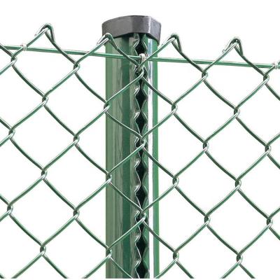 China Easily Assembled Galvanized Chain Link Mesh Diamond Add Fence Gate 8ft Chain Link Fence Recycling Posts for sale