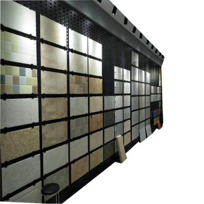 China Bearing Performance Guaranteed Custom Floor Retail Factory Metal Shelves Samples Ceramic Display Representative Tiles Display Racks for sale