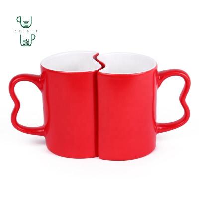 China Can Be Customized Ssublimation Magic Mug 11OZ DIY Personalized Mugs Lovers Hearts for sale