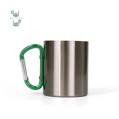 China Sublimation brand disposable cup 10oz customized logo metal drinkware mountaineering cup for sale