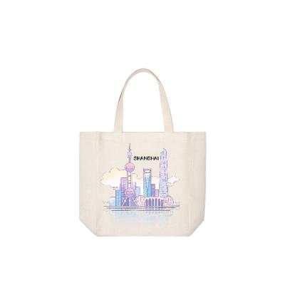 China Sublimation Printing Sublimation Canvas Handbag , Custom Corporate Large Size DIY Personalized for sale