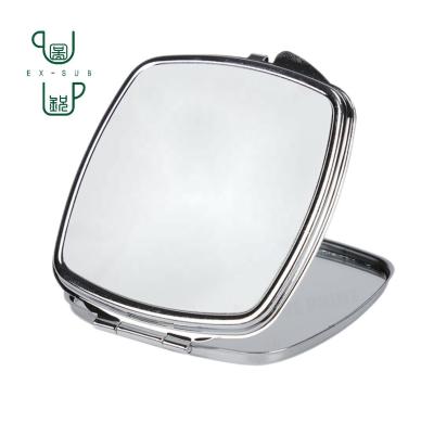 China Shabby Chic Metal Small Cosmetics Folding Mirror For Gift For Sublimation Mirror for sale