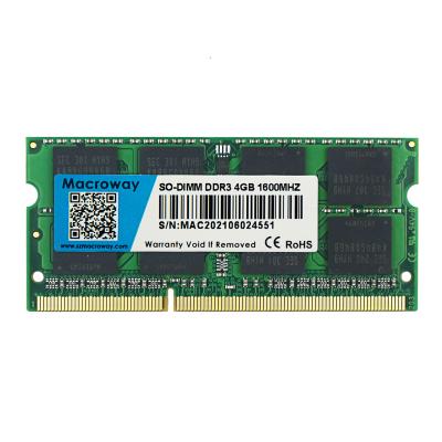 China Wholesale DDR3 RAM 8GB DDR3L 1600MHz PC3L-12800 204-Pin Laptop Factory Undamped CCE 1.35V CL11 Laptop RAM Non for sale