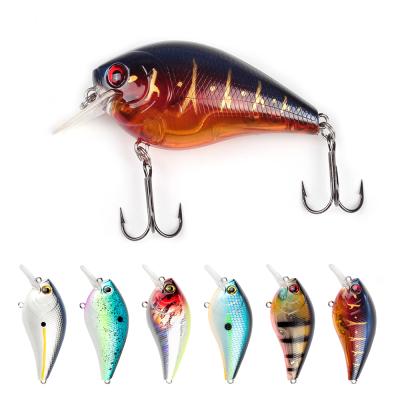 China 2022 New Luya Plastic Lures Fit Bill LC 1.5 2.5 Floating Crankbait 70mm Wobbler Rattle Noise 60mm Crank Lure Bait For Bass Fishing for sale