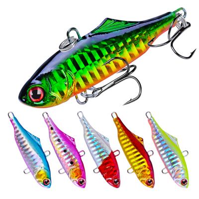 China 2022new 7.5cm ABS Plastic 5 Color 5 Color Hard Lure With Fishhook Vib Lure for sale