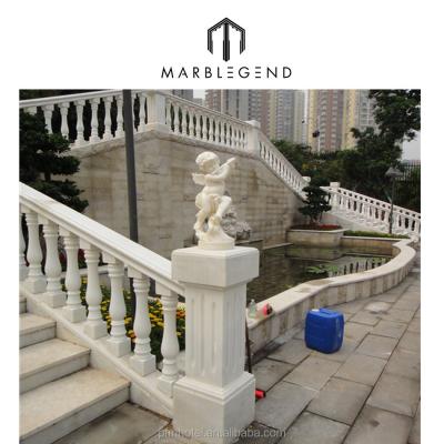 China Traditional for villa exterior decoration natural stone china marble railing railing plinth for sale