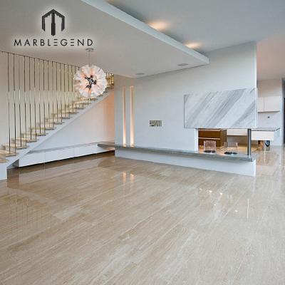 China Australia Modern Home Project Living Room Decor Beige Travertine Floor Tiles for sale