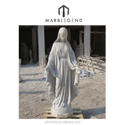 China Western Natural Stone Sculpture Mother PFM Mary Marble Statue for sale