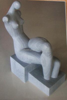 China PFM Modern Design Western Hand Carved Abstract Art White Marble Sculpture for sale