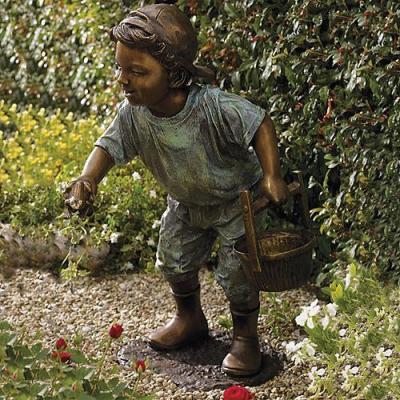 China Garden Natural Home Outdoor Brass Kids Outdoor Decoration Statue for sale