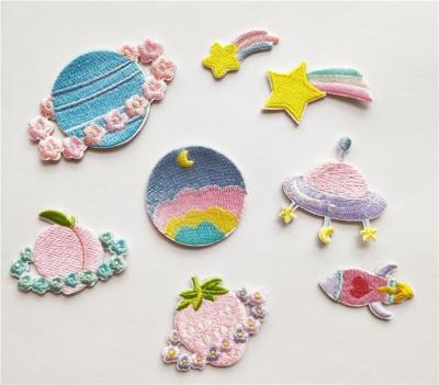 China Handmade Nonwoven Fabric Patches Cutting DIY Craft Cloth Stickers Chenille Patch Felt Sewing Patch Custom for sale