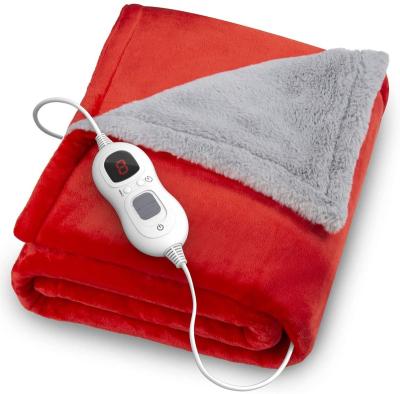 China PORTABLE Softer Material Electric Heating Blanket Fleece Heated Body Warmer Hot Sale 110V 50x60 Thumb Spray for sale