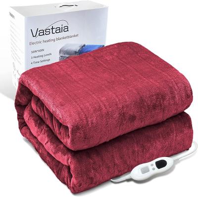 China PORTABLE Electric Blanket, Heated Faux Fur Sherpa Fleece Throw Blanket, Heating Blanket for sale